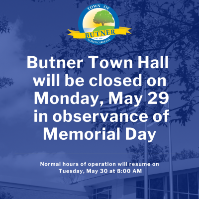 Town Hall closed for Memorial Day 