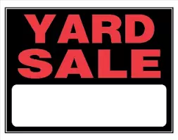 Yard sale sign