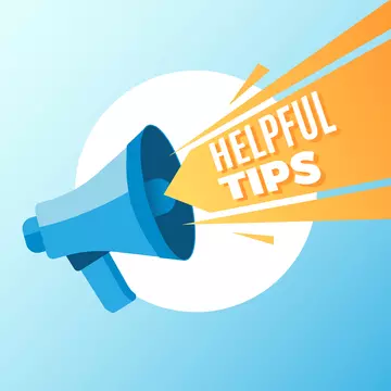 Blue Helpful Tips Graphic